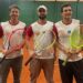 Treinadores ginasticanos: Rafael Dal Ri, Thiago Milan e Fábio Encina. Divulgação