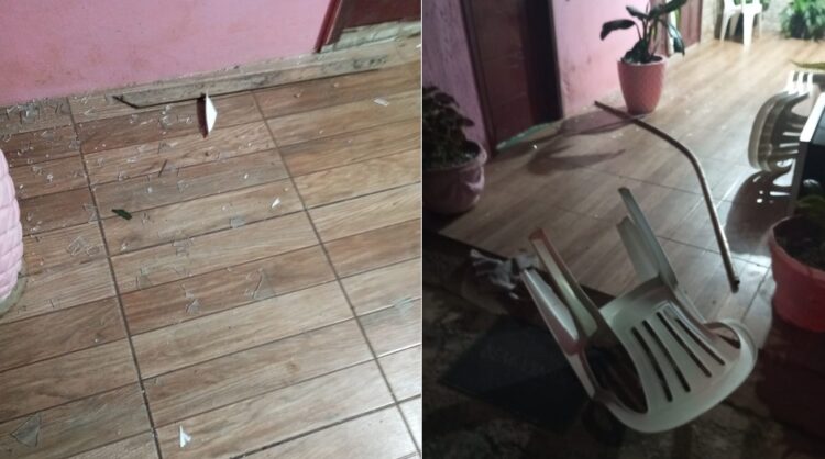 Guardas encontraram casa revirada e sinais de violência. Fotos PMEV/Divulgação