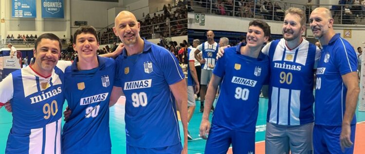 Nomes com história no vôlei de Novo Hamburgo: Robson Miranda, Lucca Miranda, Rafinha e André Heller. Fotos Divulgação
