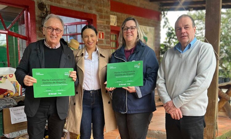 Horta Comunitária Joanna de Ãngelis é uma das entidades beneficiadas pela Sicredi Pioneira. Divulgação