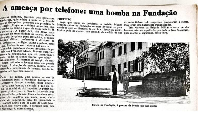 Matéria veiculada na edição de 23 de agosto de 1976 do Jornal NH