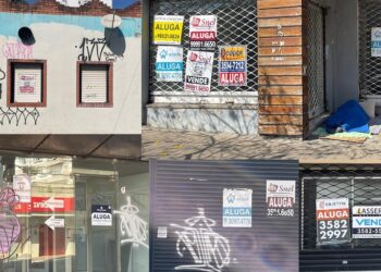Com tantos estabelecimentos fechados, crescem as pichações e outros crimes cometidos por vândalos e bandidos