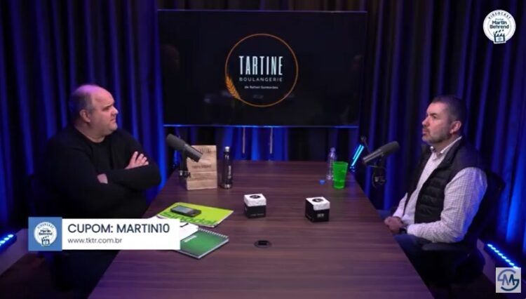 Martin Behrend e Carlos Eduardo Pires durante Videocast e lançamento do cupom especial