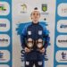 Alfredo Engel Hauser com os dois troféus conquistados em Vacaria. Divulgação