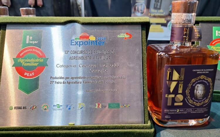 Uma das premiações foi na categoria Cachaça envelhecida – carvalho. Divulgação