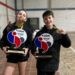 Os capitães com os troféus: Maria Antônia Forner Ethur e Murilo Iwanczuk Steigleder. Divulgação