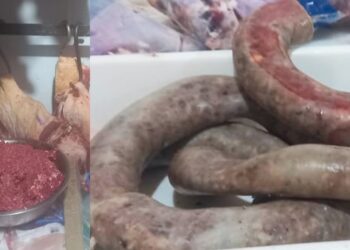 A linguiça vendida, segundo a denúncia, era "azeda e rançosa". Fotos PMNH/Divulgação