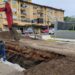 Equipes trabalham na esquina das ruas Jahu e Bento Gonçalves. PMNH/Divulgação