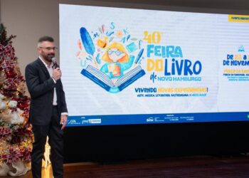 O prefeito de Novo Hamburgo, Gustavo Finck, durante o lançamento do evento. Ramon Belmonte/PMNH