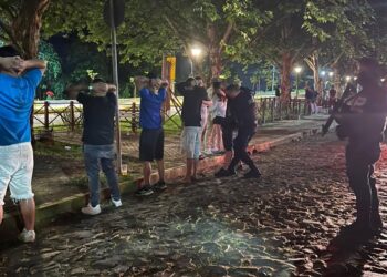 Guarda Civil Municipal atuou com força na noite deste sábado em diferentes pontos de Estância Velha. PMEV/Divulgação