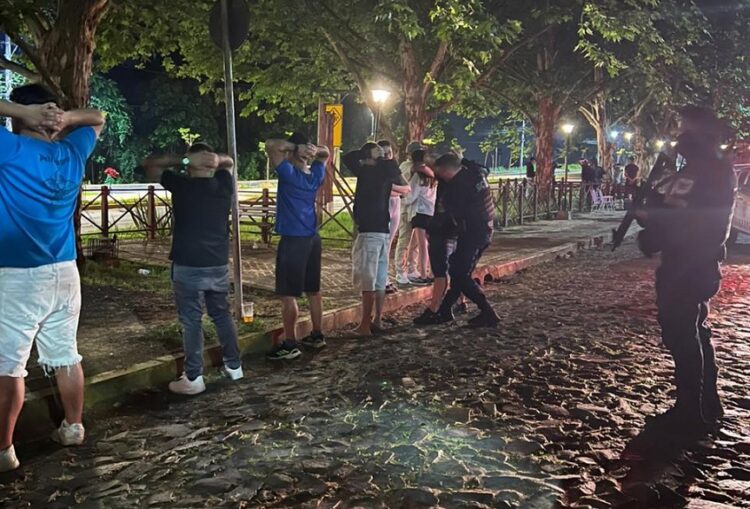 Guarda Civil Municipal atuou com força na noite deste sábado em diferentes pontos de Estância Velha. PMEV/Divulgação