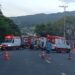 Três ambulâncias do Samu e caminhão do Corpo de Bombeiros atenderam a ocorrência. Divulgação