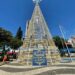 Estrutura está montada na Praça do Imigrante e tem cerca de sete menos a menos do que foi divulgado pela Prefeitura