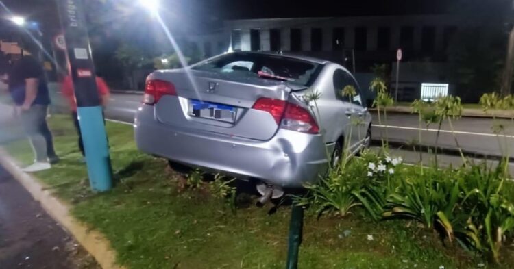 Colisão ocorreu perto do pórtico de Estância Velha. PMEV/Divulgação