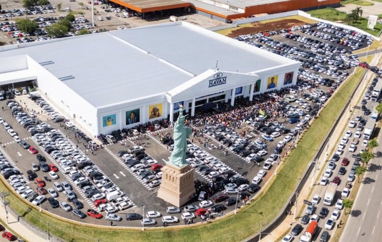 A mais recente inauguração da Havan ocorreu em Goiânia. Havan/Divulgação