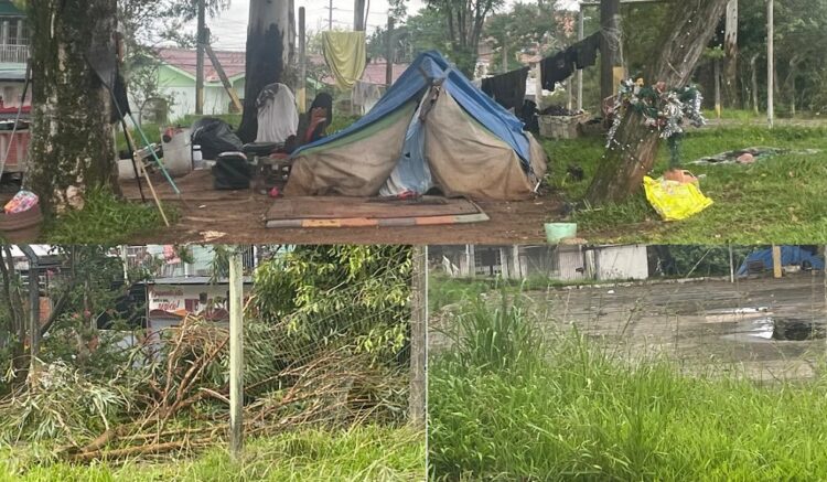 Situação atual da Praça João Paulo II: estado de abandono