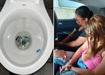 Mulheres foram presas e provas tentaram ser destruídas no vaso sanitário. Fotos PMEV/Divulgação