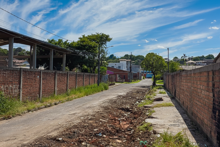 Nova operação de limpeza na Rua Juarez, no bairro Canudos, na quadra entre as ruas Ícaro e Maria do Carmo Miranda da Cunha. Gustavo Steffens/PMNH
