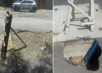 Situação registrada pela reportagem nesta quinta-feira, 19 de fevereiro