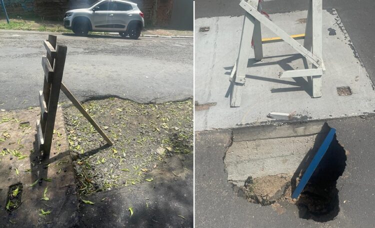 Situação registrada pela reportagem nesta quinta-feira, 19 de fevereiro