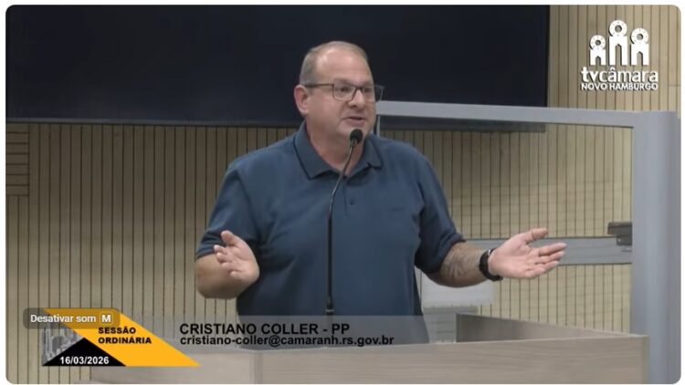 Cristiano Coller se mostrou muito incomodado com o prefeito e colega de partido. Reprodução