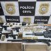 Na ação, foram apreendidas armas de fogo, munições e carregadores. Polícia Civil/Divulgação