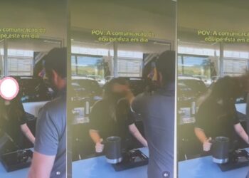 Sequência do vídeo indica um tapa no rosto com violência. Vídeo foi retirado do ar.