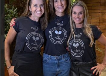 A diretoria da Liga de Combate ao Câncer prestigiou lançamento do evento nesta semana: a presidente Daniela Lessa (ao centro) e as vices Nicole de Lavra Pinto e Ana Paula Grangeiro