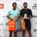 Hugo Dellien e Facundo Diaz Acosta na cerimônia de premiação. Cleon Medeiros/Divulgação