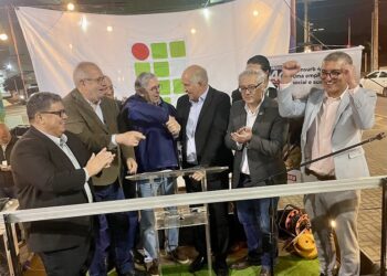 Autoridades presentes ao ato celebraram a transferência da área para o IFSul