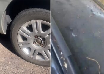 Veículos em situação de abandono estavam com vários pneus furados ou murchos