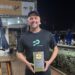 Lucas Engel com a certificação do recorde homologado pela RankBrasil