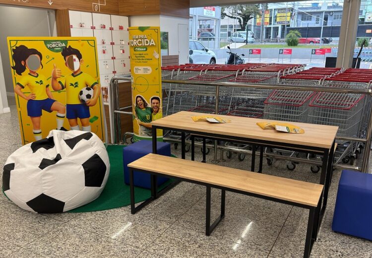 A campanha Vem Pra Torcida Rissul mobilizará todas as lojas da rede, a partir de desta quinta-feira. Divulgação