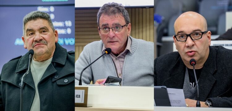 Eles foram a CPI, mas se escalaram para investigar: Ito Luciano, Ricardo Ritter e Giovani Caju. Fotos Jaime Freitas/CMNH