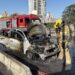 Equipe do Corpo de Bombeiros atuou para controlar as chamas