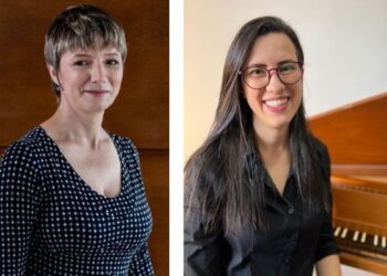 A soprano Ana Claudia Specht e a pianista Leticia Arnold. Divulgação