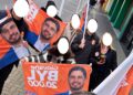 Militância de Giovane Byl fazendo campanha no Centro de Novo Hamburgo