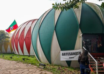 As esferas são cartão de visitas para quem chega ao Parque de Exposições Assis Brasil, em Esteio. Gabriel Centeno/Expointer