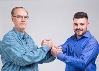 Em 2016, eles formaram uma chapa para a Prefeitura de Novo Hamburgo - Ritzel como candidato a prefeito e Finck para vice. Divulgação