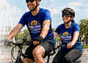 Bicicletas tandem serão utilizadas para proporcionar a inclusão. Divulgação