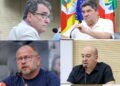 Eles fizeram de tudo pra CPI acabar em pizza: Ricardo Ritter, Ito Luciano, Joelson de Araújo e Giovani Caju. Fotos CMNH/Divulgação