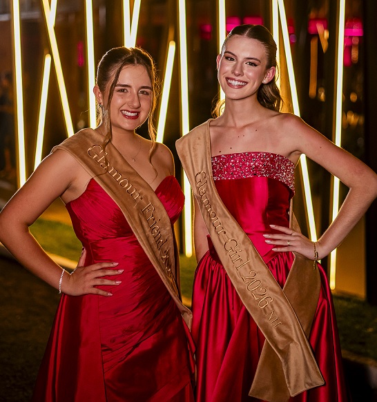A Glamour Friend, Valentina Santos Martins, e a Glamour Girl 2026, Eduarda Schein Roloff. Felipe Utz/Divulgação