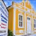 Inaugurada em 1907, a construção  chama atenção pela arquitetura em tom amarelo ocre. Divulgação