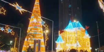 Em 2025, decoração de Natal em Novo Hamburgo recebeu reforço e atraiu grande público. PMNH/Divulgação