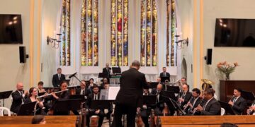 No dia 7 de outubro, a Orquestra de Sopros realizou apresentação na Igreja da Ascensão. Divulgação