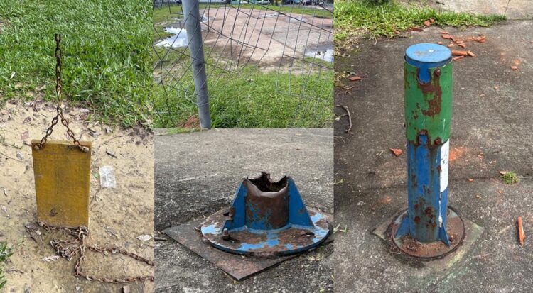Cenário desanimador em praça movimentada do bairro Canudos