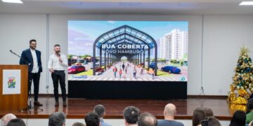Lançamento em 13 de novembro de 2025: objetivo era entregar a obra para os hamburguenses até o aniversário de 99 anos de Novo Hamburgo.
Ramon Belmonte/PMNH