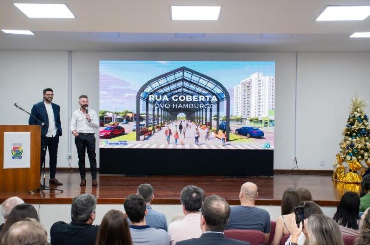 Lançamento em 13 de novembro de 2025: objetivo era entregar a obra para os hamburguenses até o aniversário de 99 anos de Novo Hamburgo.
Ramon Belmonte/PMNH